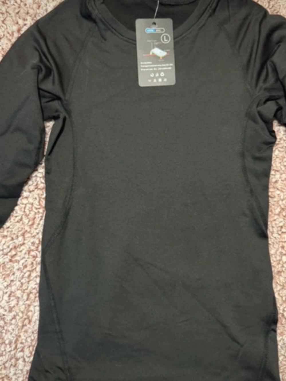 Youth Long-Sleeve Performance Top - Black
